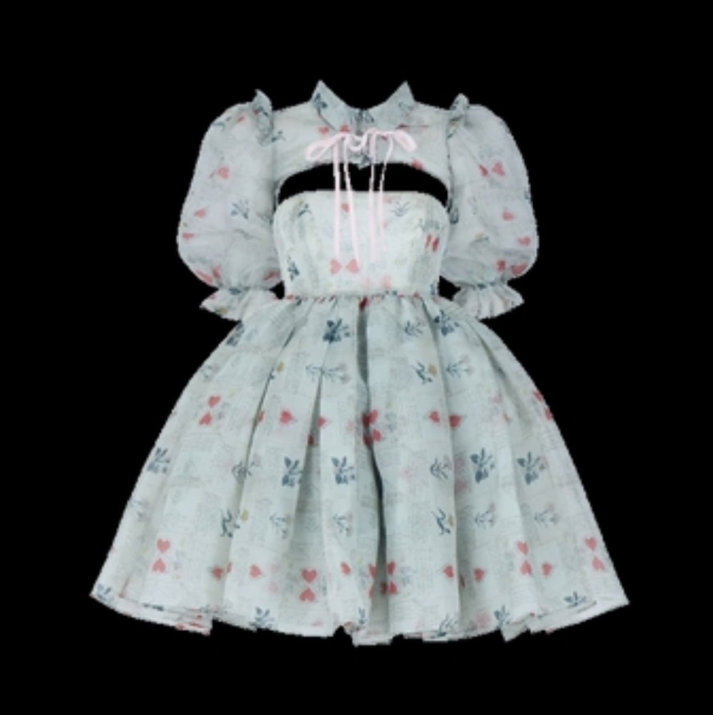 Selkie Love Letter shrug Puff Dress  2X